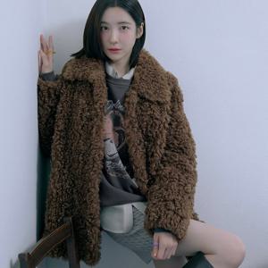 [쥬크]부클 페이크 퍼 하프 코트 Z254PSF656