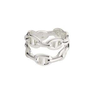 에르메스 샹달 엔체이니 링 더블 로우 스털링 실버 H122608B000