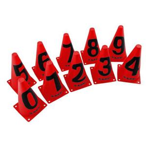 스타 SA306C 숫자 칼라콘 세트 23cm 레드 축구 훈련 연습 구기 스포츠용품