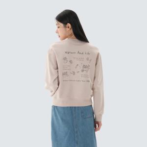 [스노우피크] 여성 가드닝 그래픽 세미크롭 맨투맨 S26SWFHT53