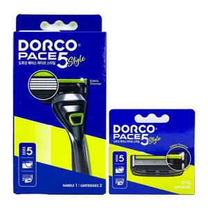 도루코 페이스 5 스타일 5중날 면도기 면도날 6개 남자 수염 면도 잔털 목 얼굴
