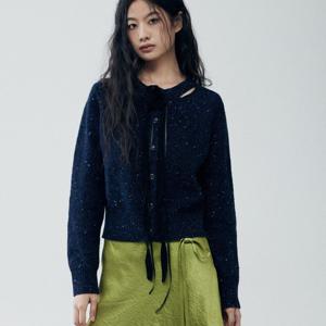 [쥬크]글리터 플라워 포인트 니트 가디건 Z254KSL710