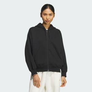 아디다스바람막이 LQM KF8275 에센셜 플러스 3-스트라이프 스페이서 니트 루스 핏 풀집 후디