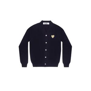 Play Comme des Garcons플레이 꼼데가르송 골드 하트 니트 가디건 네이비 AZ-N050-051-2
