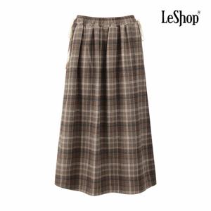 [르샵] 사이드 리본 체크 밴딩 스커트 (BQ1SK003A)