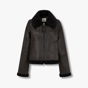 톰보이  카라배색 집업 무스탕 (9174461999)