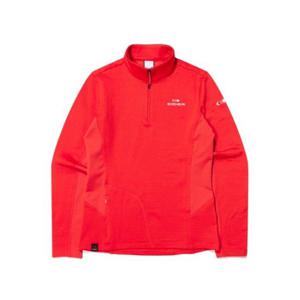 아이더 HERITAGE 여성 그리드 긴팔 짚업 티셔츠_Salsa DWU24231O6 282284