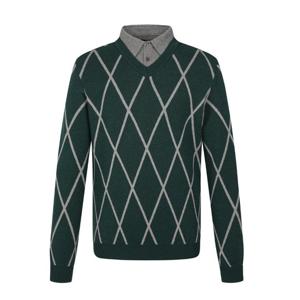 [팬텀]가을 남성 셔츠 레이어드 패턴 니트 / 211E3SR161_GN_IC