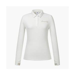 데상트 GOLF 여성 골지 소재 긴팔 티셔츠 (DP32WFTL86) DP32WFTL86_BWTG 280079