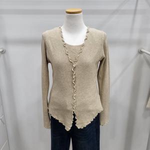 [밸리걸]프릴 레이어드니트 가디건(617330)