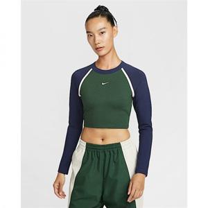 나이키 스포츠웨어 여성 타이트 긴팔 크롭 탑 - 퍼미드나이트 네이비초크초크 IF0339-323 274891
