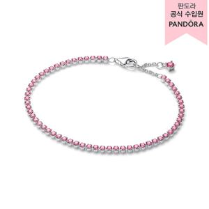 [판도라(주얼리)][백화점 보증서 제공] 핑크 스몰 테니스 브레이슬릿 593927C02