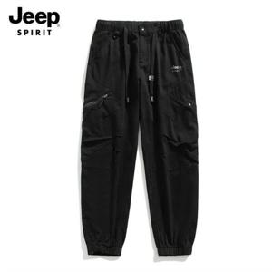 [지프]JEEP SPIRIT 카고 지퍼 조거팬츠 블랙 (JSFAPT526)