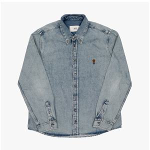 [아미(잡화)][아미]아미 드 꾀흐 스몰 하트 로고 데님 공용 셔츠 (USH786 DE0056 480)