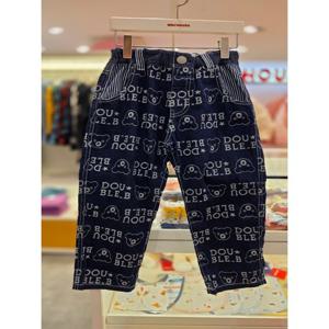 [미키하우스10] 16R103201 DB 비쿤 자카드 청바지 고무줄바지