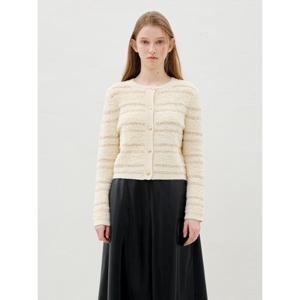 [올리브데올리브]단작 배색 나비사 가디건 OK6SD174