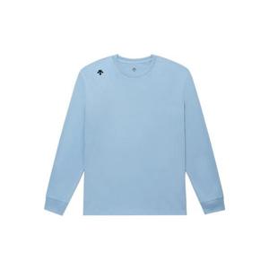 데상트 공용 코튼 오버핏 긴팔티셔츠 AQ123UTL12-SKY0