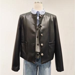 [비지트인뉴욕]칼라리스 라운드 레더자켓 VC2LE71