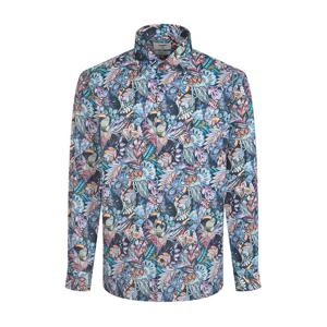 [레노마(셔츠)]TEXTA 면스판 트로피컬 페이즐리 프린트셔츠 RQSSG1073NY