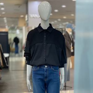 [클리지]박시핏 니트 배색 셔츠 남방 CQ2WBL11