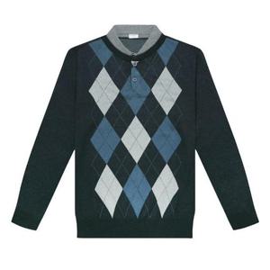 보스트로 HC12 아가일 패턴 레이어드 니트 AWT25377