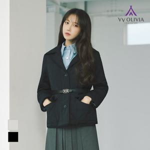 [올리비아로렌]자수 퀼팅 벨티드 패딩자켓_VVBKA3S1261