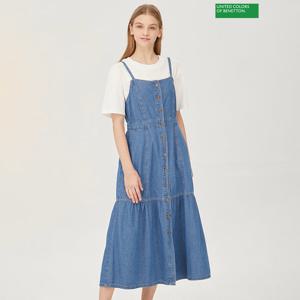 베네통 레이어드 데님 원피스 BAOP97431