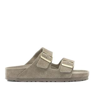 버켄스탁 더블 버클 스웨이드 샌들 1018443DTAUPE BROWN