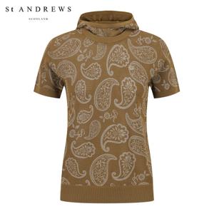 [세인트앤드류스] 여성 페이즐리 레이어 메쉬 후드 니트 821E2SR204_BR