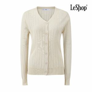 [르샵] Y 버튼 프런트 골지 니트 가디건 (BQ2KC001A)