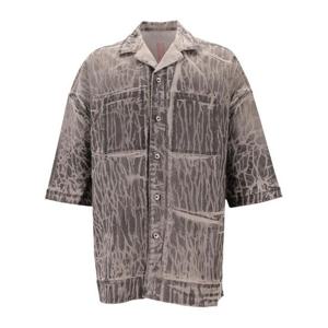 릭 오웬스 반팔 셔츠 DU02E7294SDWF 59 BLACK WASHED FOIL