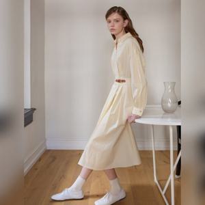 [올리브데올리브]셔츠형 비죠 장식 랩 원피스 OW5SO260