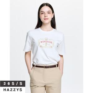 헤지스여성 HSTS6BC25 루즈핏 그래픽 반팔 티셔츠