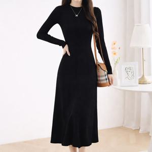 [모리스커밍홈] 심플 니트 롱 원피스_M2602OP609A