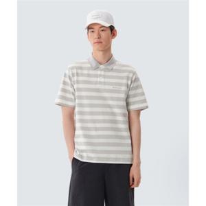 스노우피크 SNOWPEAK APPAREL 코튼 스트라이프 폴로 티셔츠 (S25MMFPS49) Ice Gray S25MMFPS49IG 337711