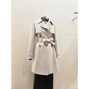 숲  (SC3BB90) 벨티드 클래식 하프 트렌치코트