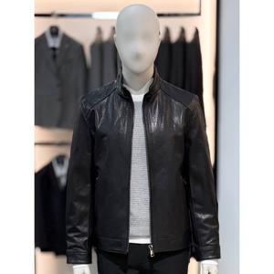 [바쏘옴므]블랙 램스킨 차이나카라 블루종 양가죽 점퍼