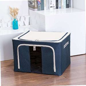 철제프레임 리빙박스 옷보관함 이불정리함 72L