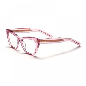 발렌티노 안경 캣 아이 풀 림, 하바나 프레임 앤 클리어 데모 렌즈 Vlx-140B 핑크