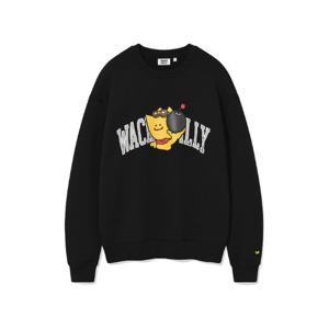 와키윌리긴팔티 CQK WA2503CR15BK 키키 앤 릴리 그래픽 맨투맨 블랙