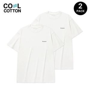 커버낫 남녀공용 쿨 코튼 2-PACK 티셔츠 화이트 CO2502STE1WH 342988