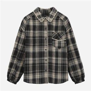 써스데이아일랜드 오버핏 풀오픈 체크 셔츠 T258MBL242W 354155