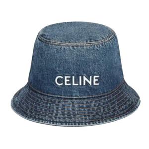 셀린느 로고 유니온 워시 데님 버킷햇 모자 2AUO8930F 07UW