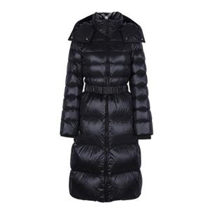 버버리 샌드센드 후드 벨티드 롱다운 패딩 블랙 8095954181052211