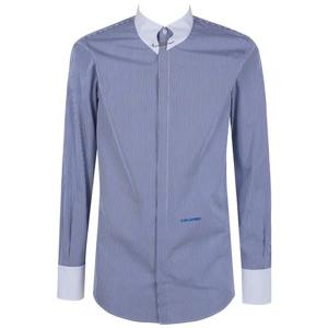 디스퀘어드2 긴팔 셔츠 S74DM0998 D35441 001F BLUE NAVY WHITE