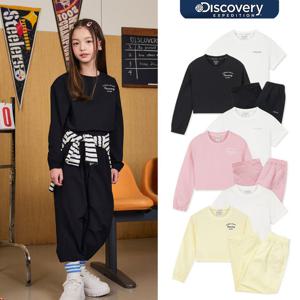 디스커버리키즈 여아 맨투맨+팬츠+반팔티 3SET DKAZ12061