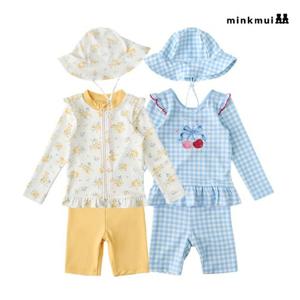 [밍크뮤]리본체리체크.플라워부케래쉬가드 3631462101 36314-621-01 05 출산백일돌선물