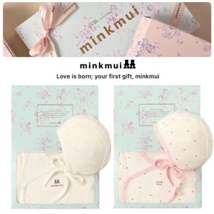 [밍크뮤]클린.도트메쉬SET배내바디슈트 3637004014 36370-040-14 15 출산백일돌선물