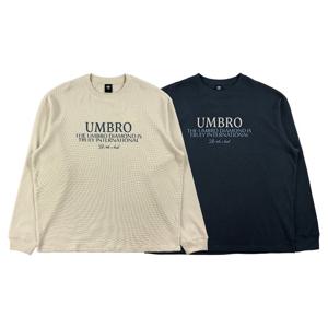 엄브로 레이트 체크아웃 와플 루즈핏 긴팔 티셔츠 UQ221CRL49