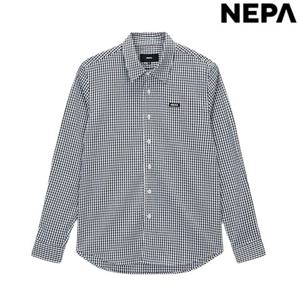 [네파 (행사)]남성 봄 여름 아웃도어 시어서커 (지짐이) 체크 셔츠 남방 7K31541